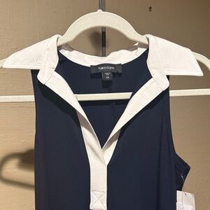 Karen Kane Navy and White Dress